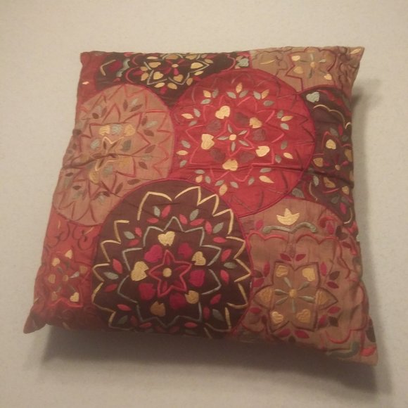 Pier 1 Accents Pier One Accent Pillow With Insert Red Gold